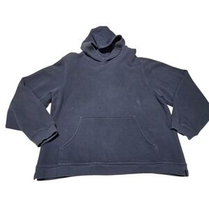 Cheetah Navy Pullover Hoodie‎ Blank Fleece XL Fits L Normcore Minimalist